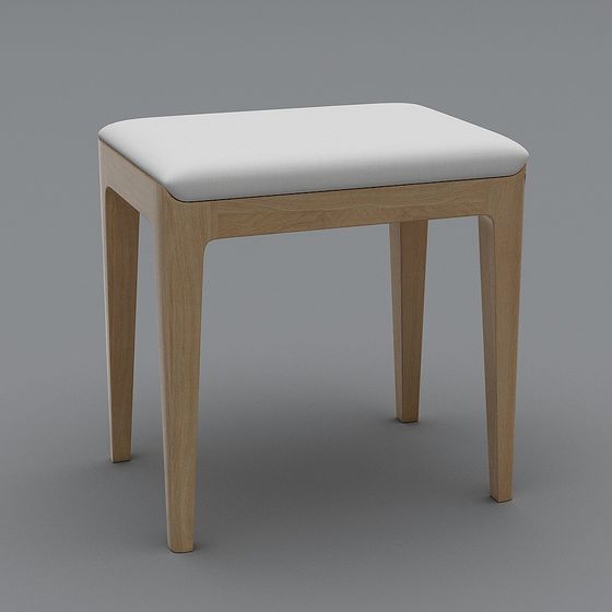 Elegant Wood Stool 3D model for Creative Projects