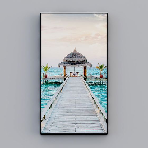 Tropical Island Dock 3D model