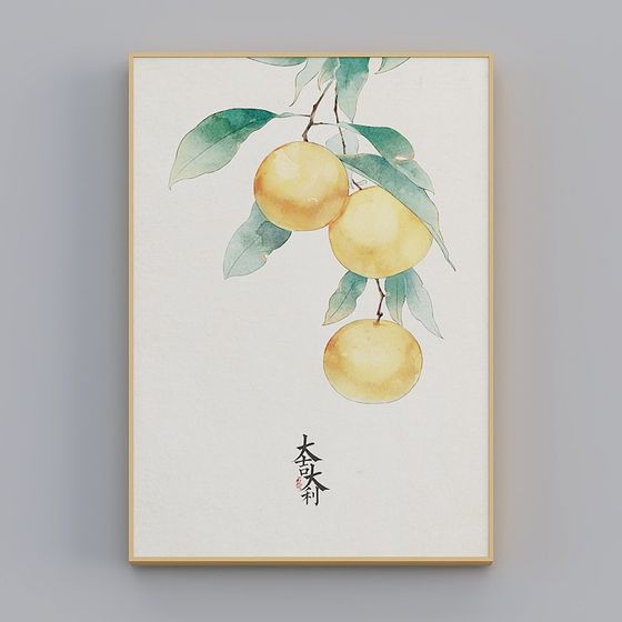 Vibrant Orange and Green Leaves 3D model