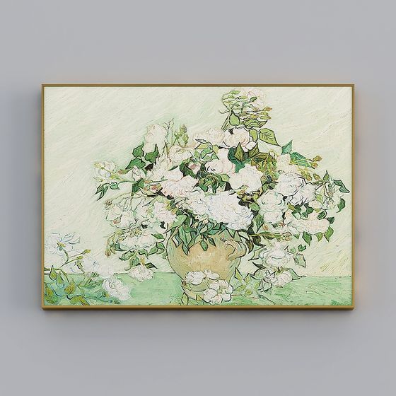 White Rose Vase 3D model