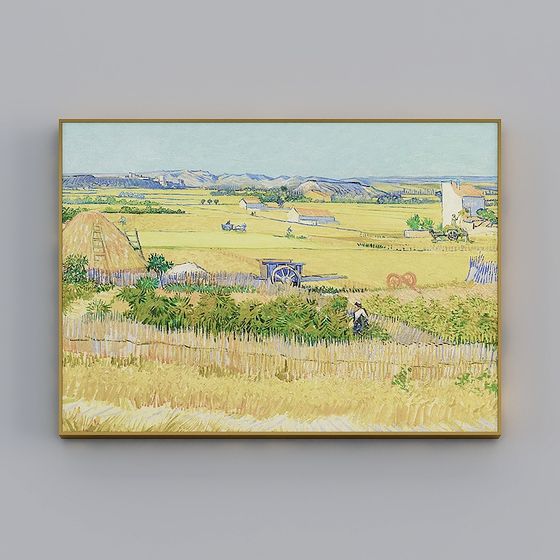 Golden Fields 3D model Inspired by Van Gogh