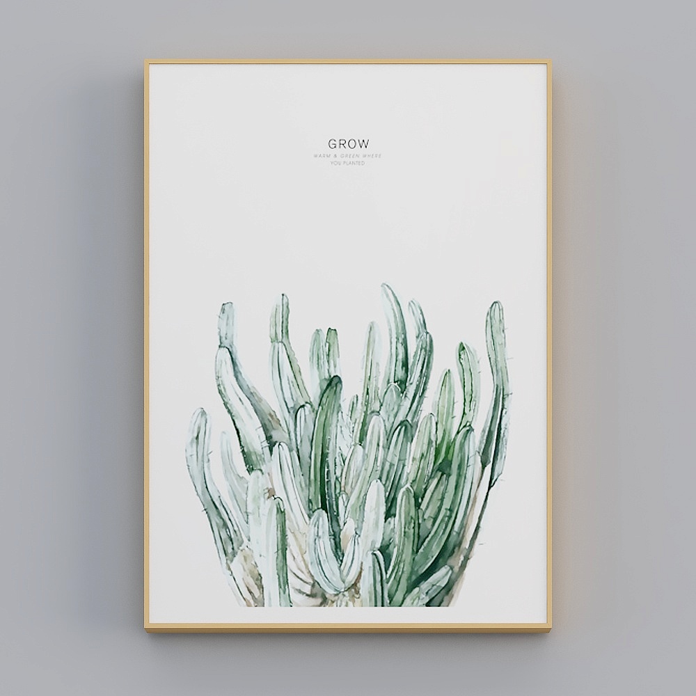 Sea Dragon Red-ins Wind Nordic Wind - Living Room Bedroom Hyun-Hyun Decorative Painting - Simple Leaves