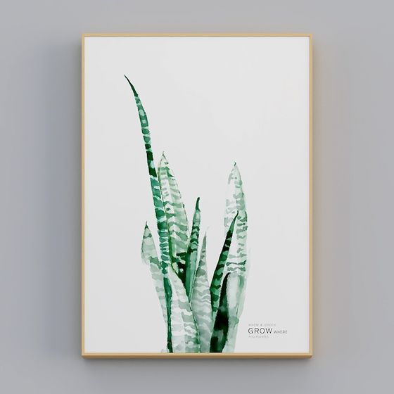 Stylish Snake Plant 3D Model for Various Designs