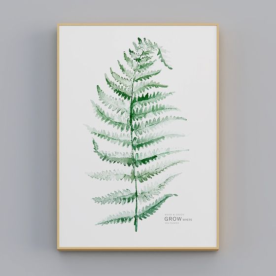Fern Wall Art 3D model