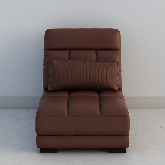 Stylish Leather Armchair 3D model for Modern Interiors
