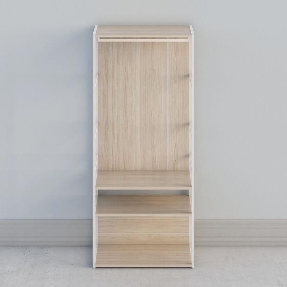 Minimalist Wooden Bookshelf 3D model