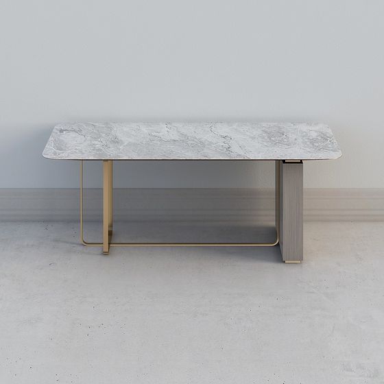 Black Dining Table 3D Model