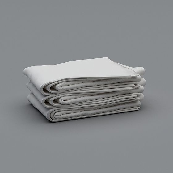 High-Quality White Bed Sheet 3D model