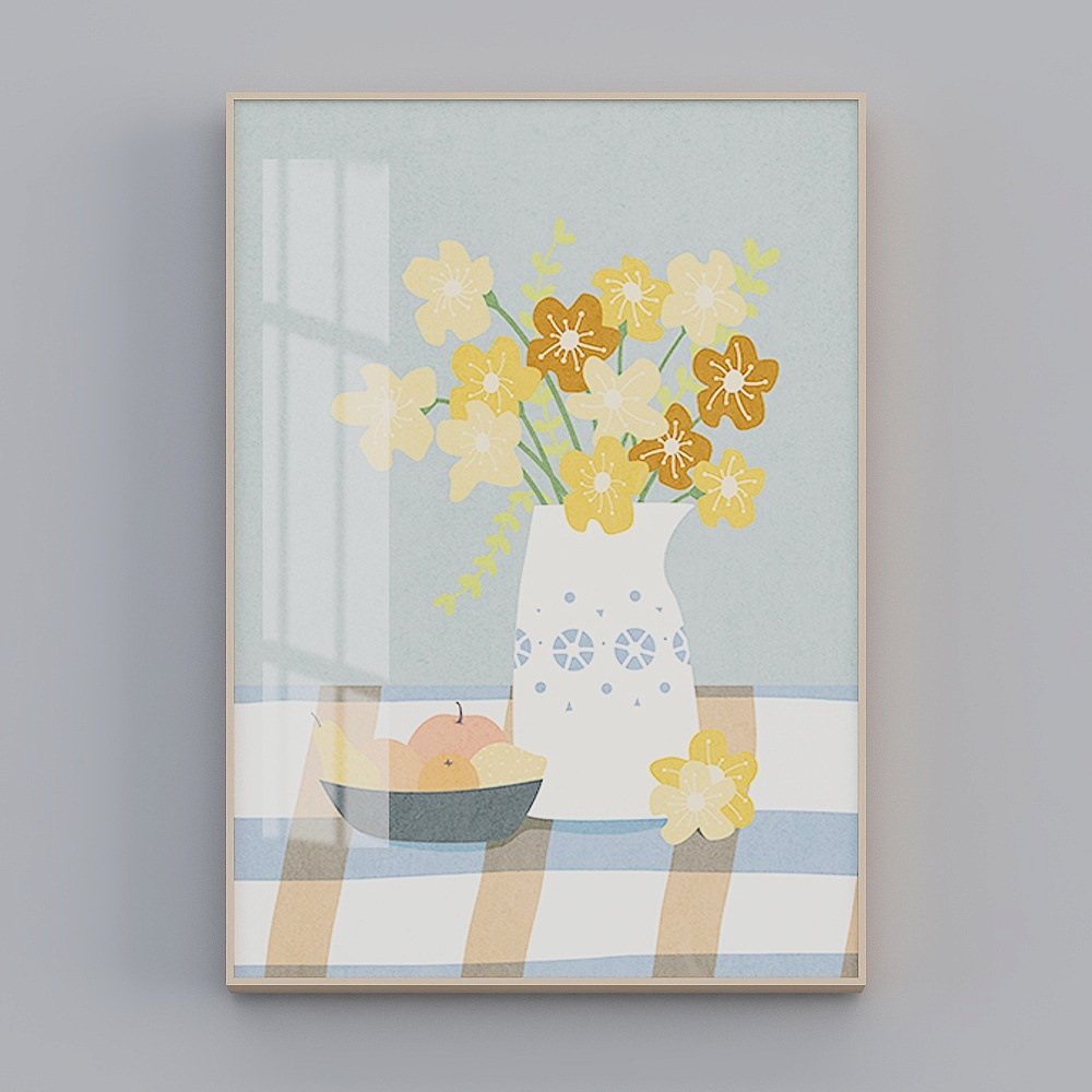 Hailong Hong - Nordic Wind - Living Room Bedroom Dining Room Decoration Painting - Summer Rinse Meal