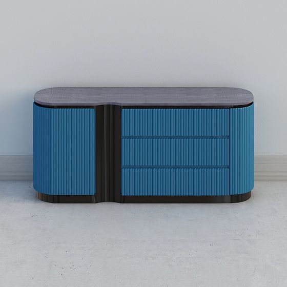 Low Poly Storage Roon Stylish Low-Poly Storage Cabinet 3D model