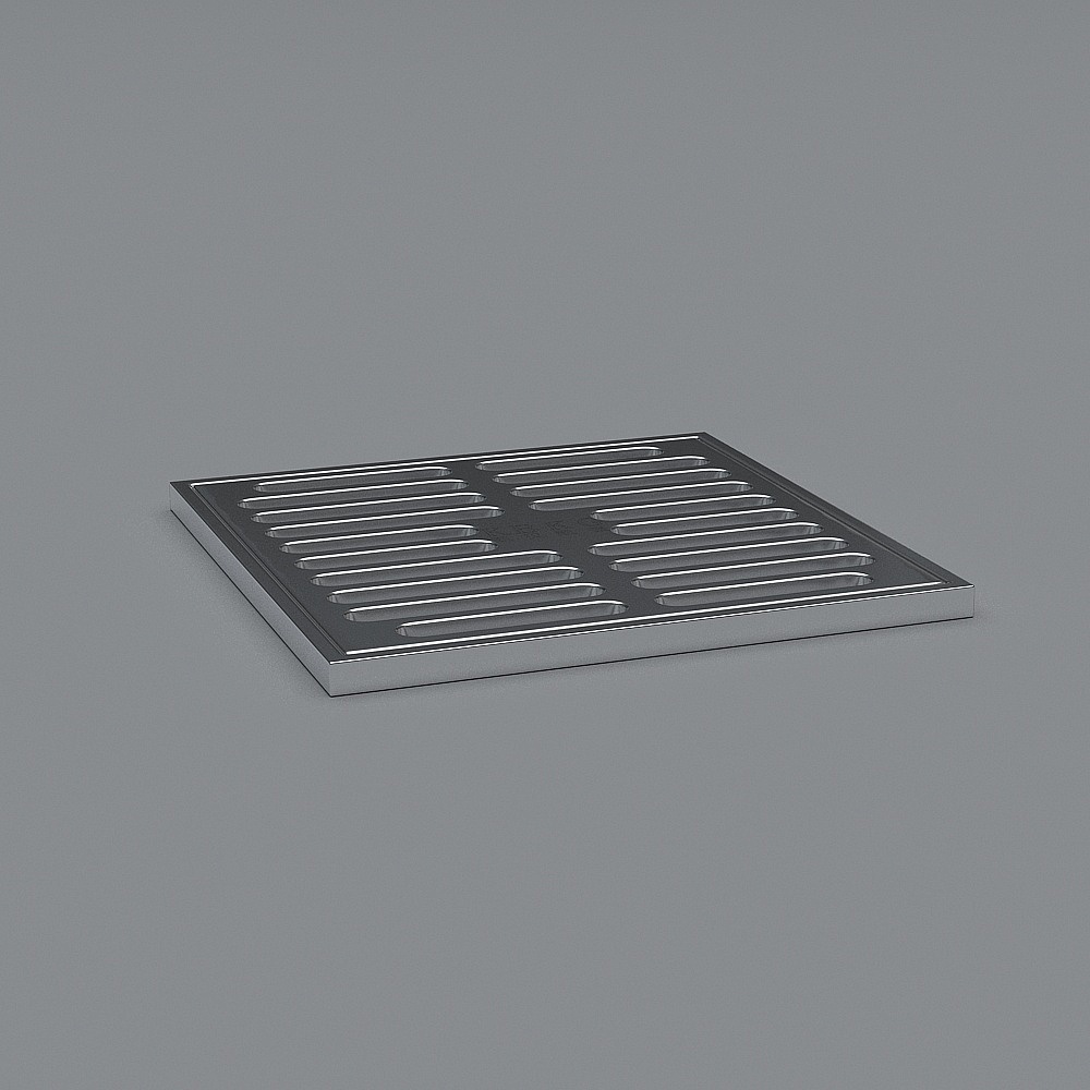 Stylish Square Metal Vent 3D model for Modern Designs