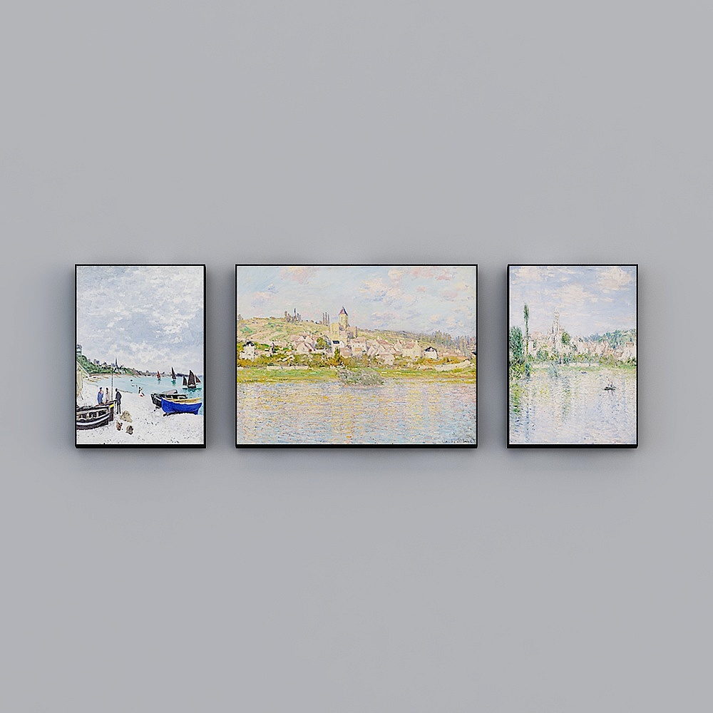 Hailong Hong - Modern Wind - Living Room Bedroom Dining Room Hyunguan Decorative Painting - Monet Series