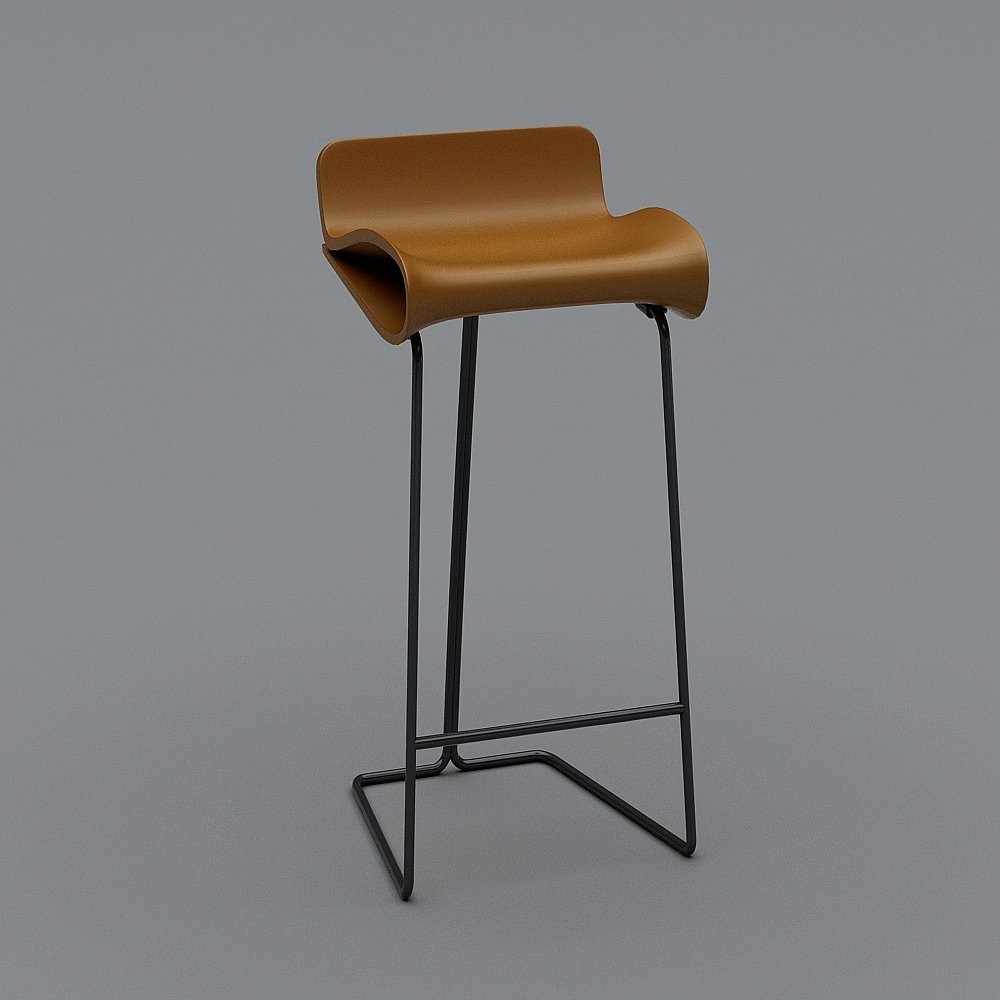Stylish Bar Stool 3D Model for Modern Spaces