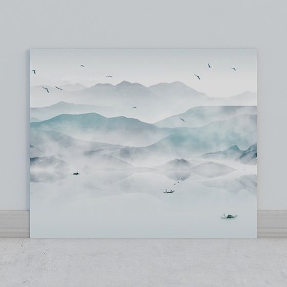 Misty Mountain Peaks 3D model for Creative Projects