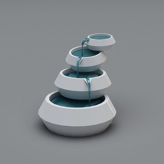 Luminous Waterfall 3D model