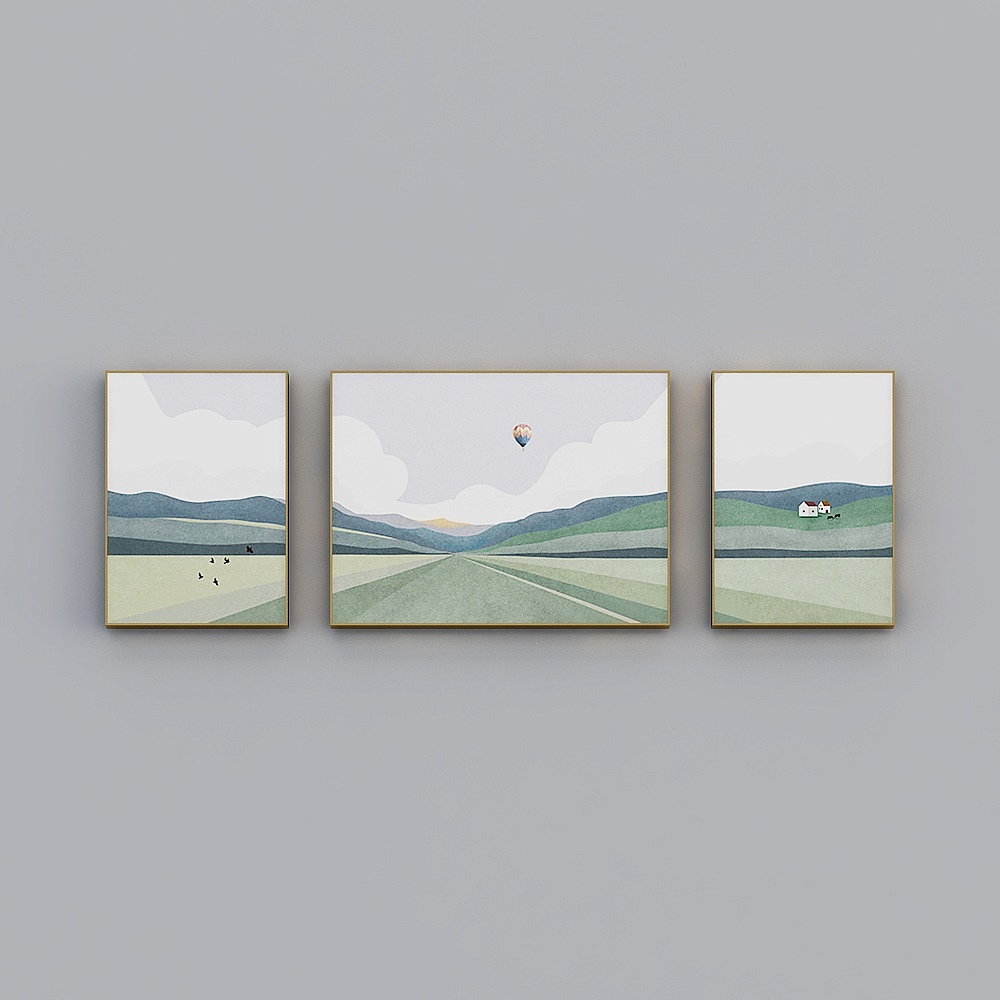 Sea Dragon Red - Nordic Wind - Living Room Bedroom Dining Room Decorative Painting - Mountain Starfish River