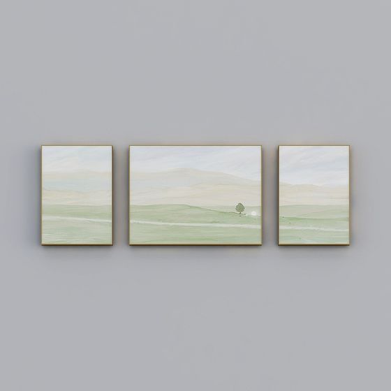 Pastoral Triptych 3D model for Serene Interiors