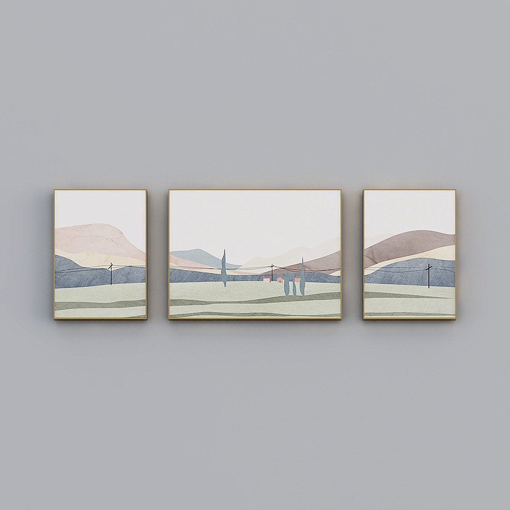 Sea Dragon Red - Nordic Wind - Living Room Bedroom Dining Room Decorative Painting - Mountain Starfish River