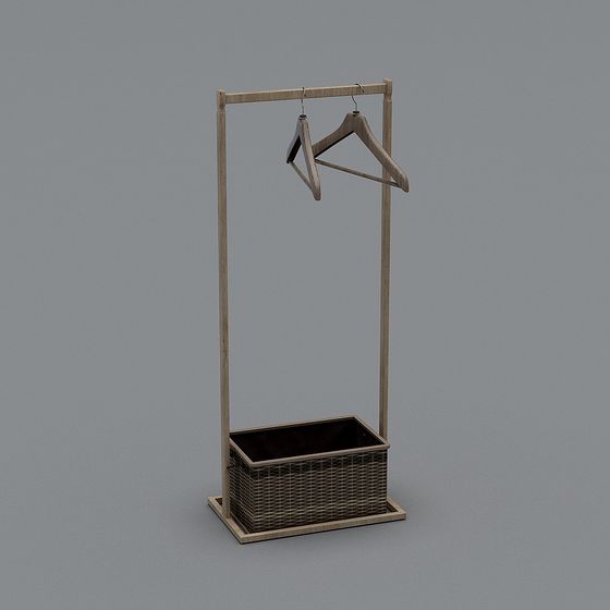 Stylish Minimalist Coat Rack 3D model