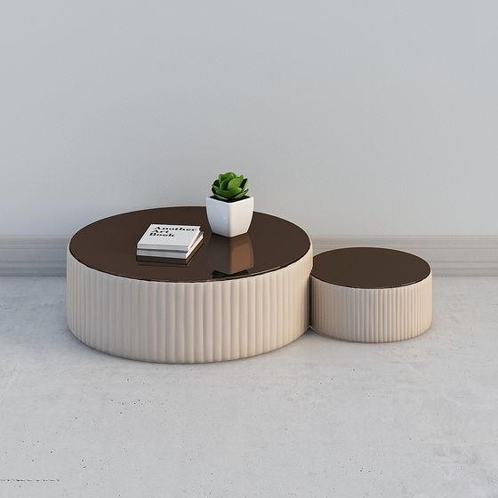 Streamlined Round Table 3D model for Modern Interiors