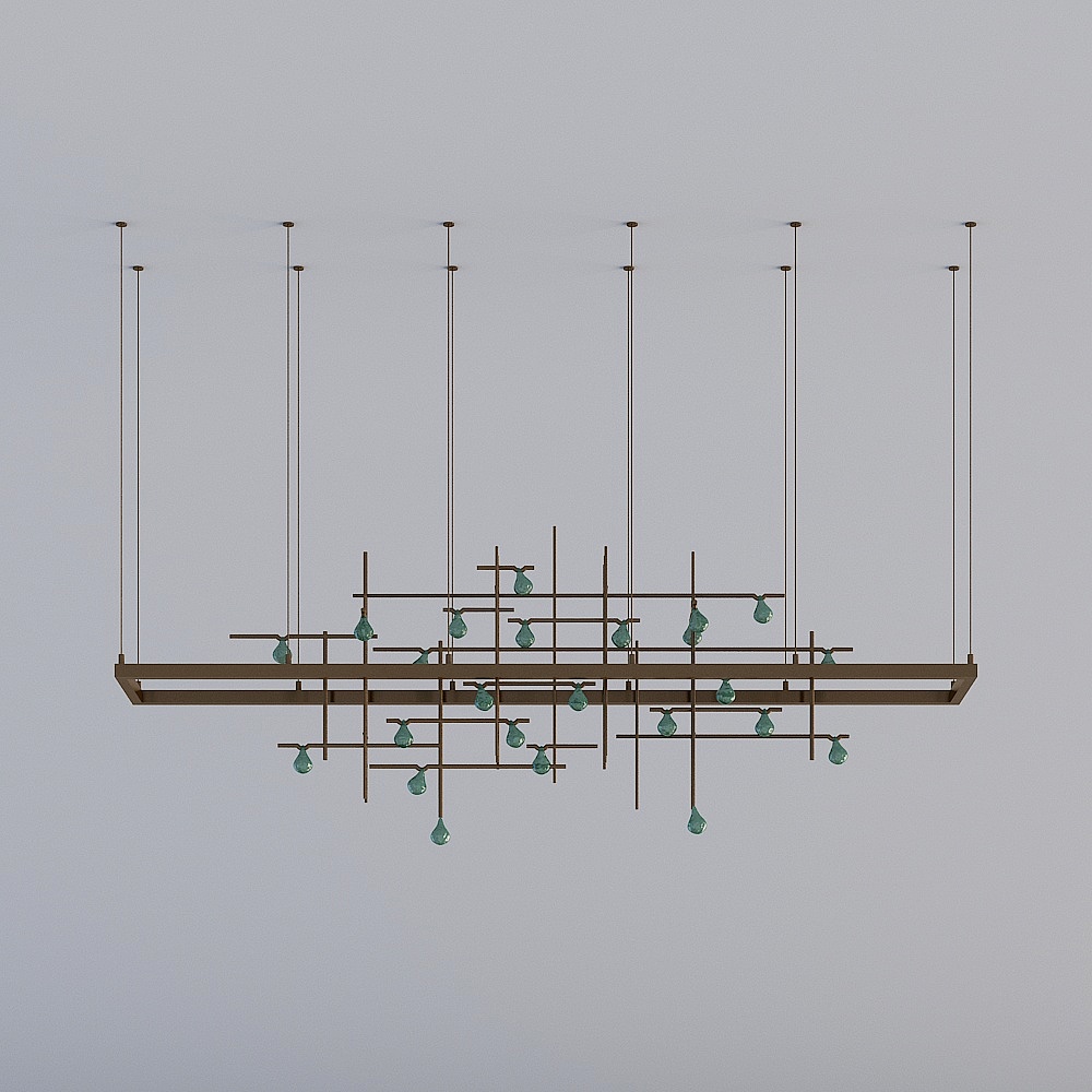 Hotel reception lounge area - chandelier-3