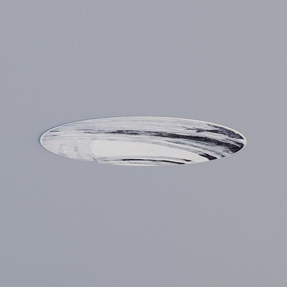 Elegant Low-Poly Marble Plate 3D model