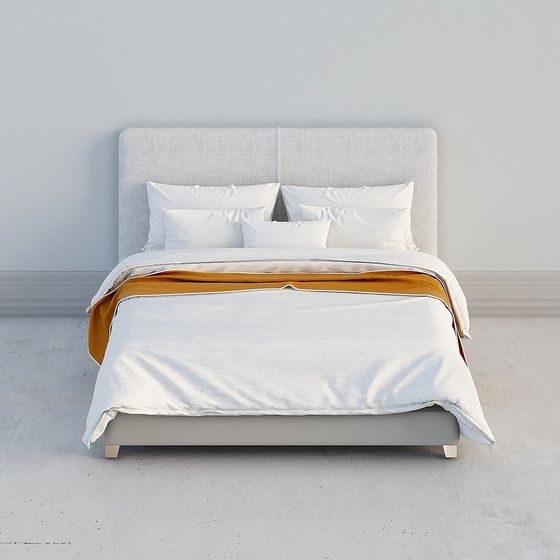 Modern Minimalist Bed 3D model