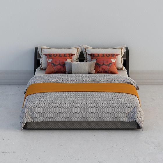 ホテルルーム-モダンダブルベッド-1