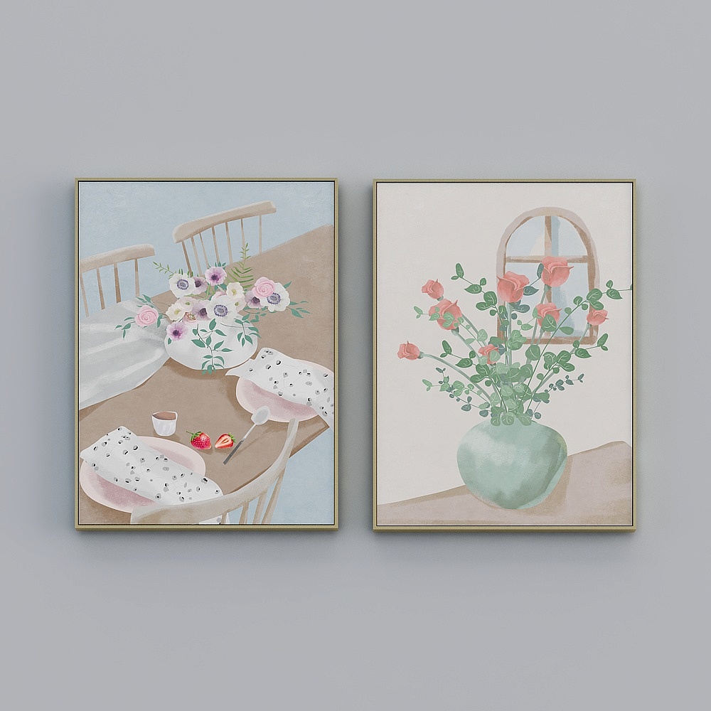 Charming Low-Polygon 3D Art Models for Interior Design