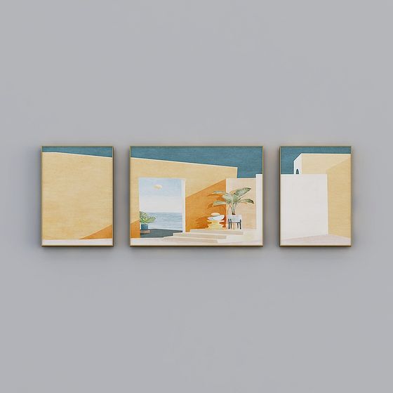 Modern Seaside Cottage 3D model