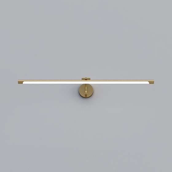 Stylish Golden Wall Light 3D model for Modern Interiors