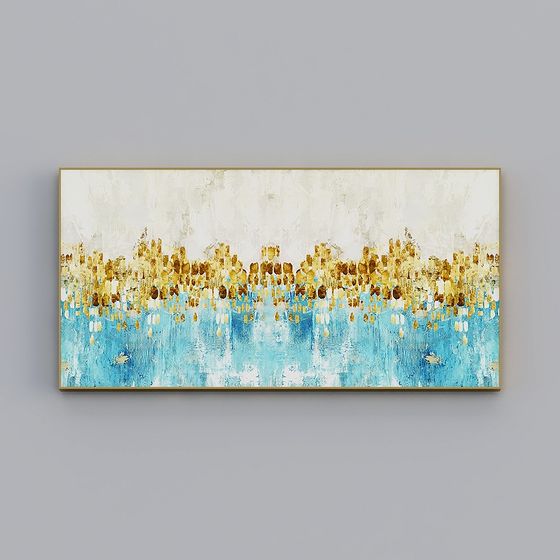 Urban Light Abstract Painting 3D model for Creative Spaces