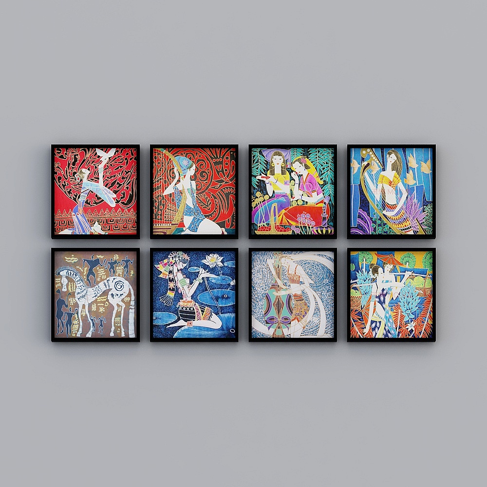 호텔 로비 - 새로운 중국 장식 그림-1