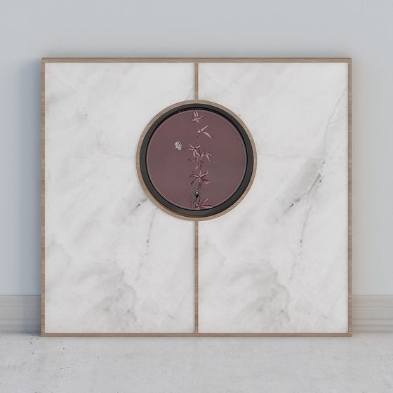 Round Mirror Art 3D model for Stylish Spaces