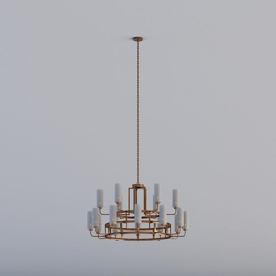 Artistic Low-Polygon 3D Chandelier Model