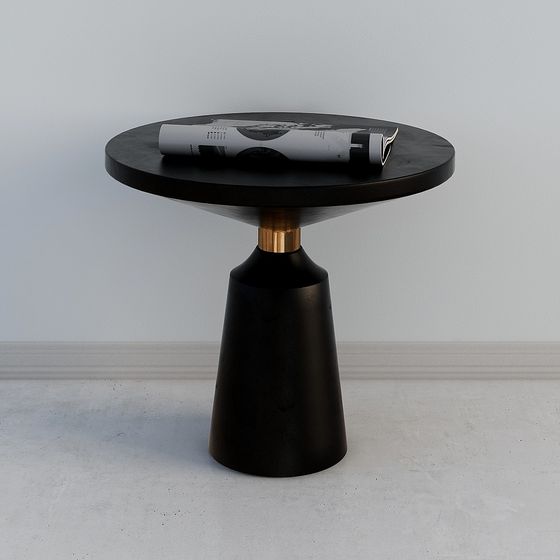Minimalist Round Table 3D model for Modern Aesthetics