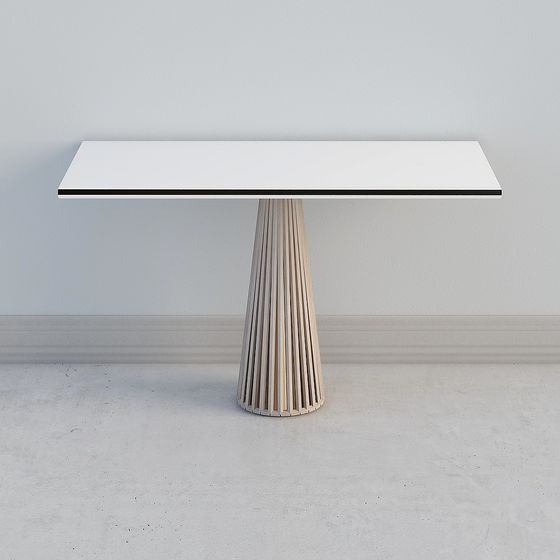 Cone-Shaped Wooden Table 3D model