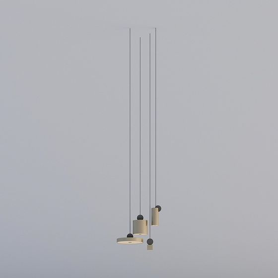 Suspended Art Pendant Light 3D model