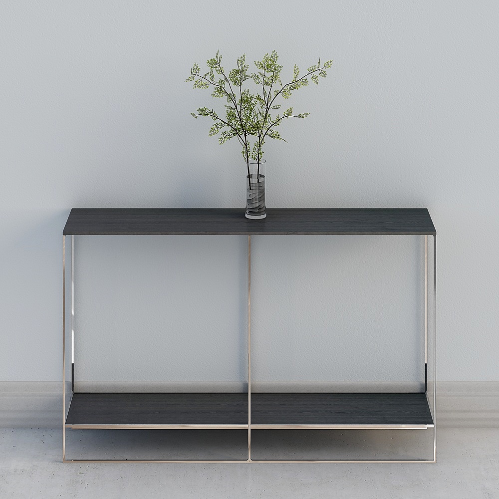 Mesa de consola moderna del vestíbulo frontal del hotel