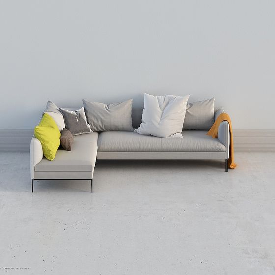 Modern Low-Polygon Sofa 3D model