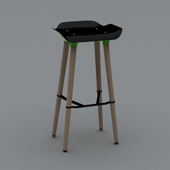 Stylish Low-Poly Bar Stool 3D model