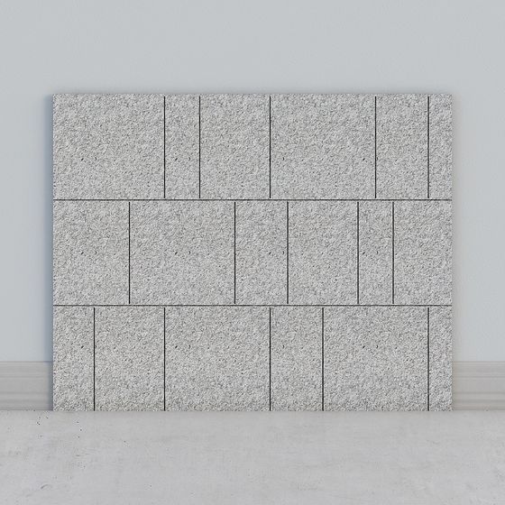 Realistic Concrete Brick Wall Panel 3D model for Creative Projects