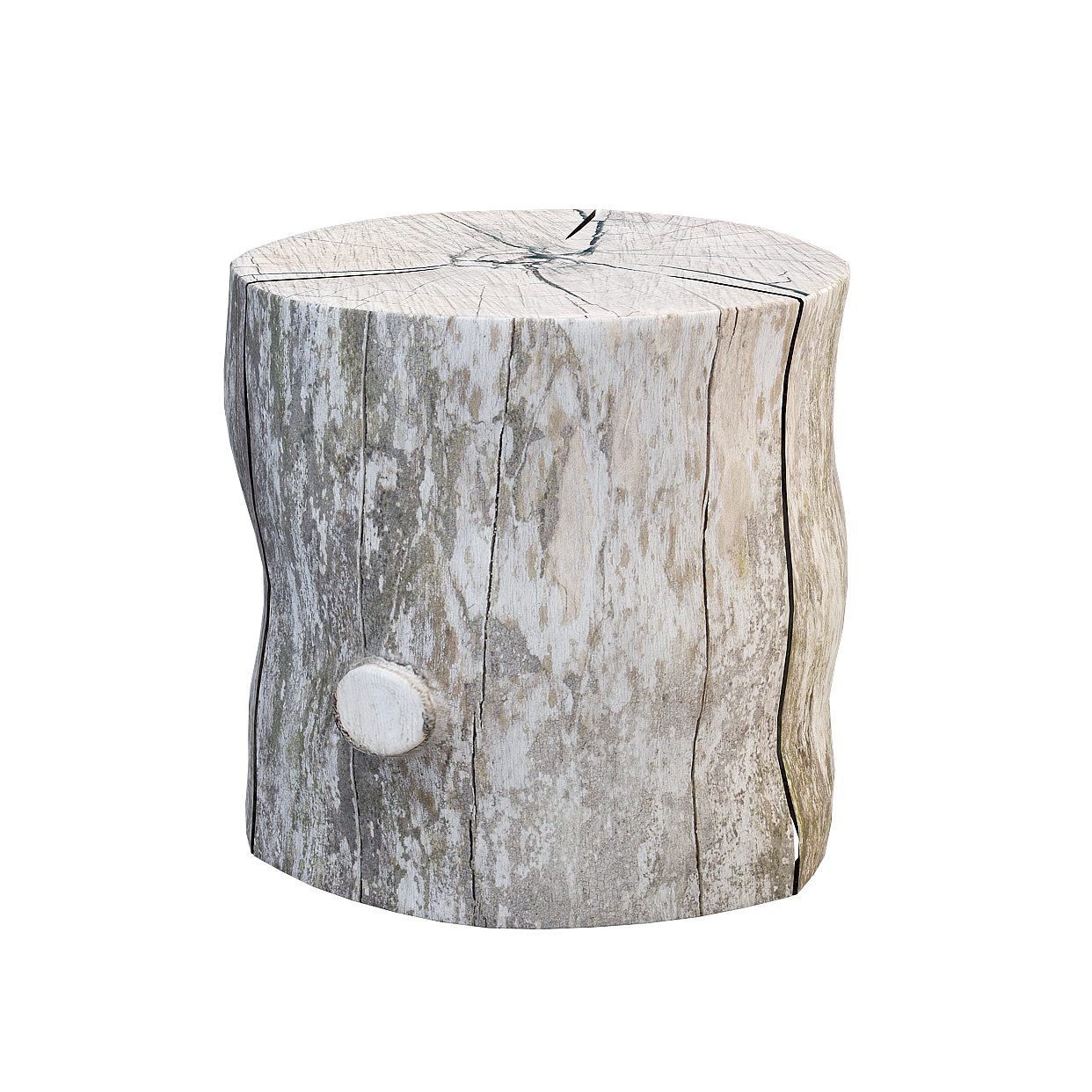 Forest Breath Low Poly Tree Stump Stool 3D Model
