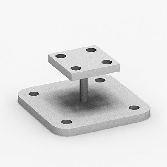 Support Tripod Gray 3D Model