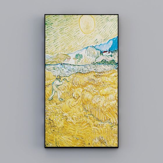Harvest Season 3D Model Inspired by Van Gogh