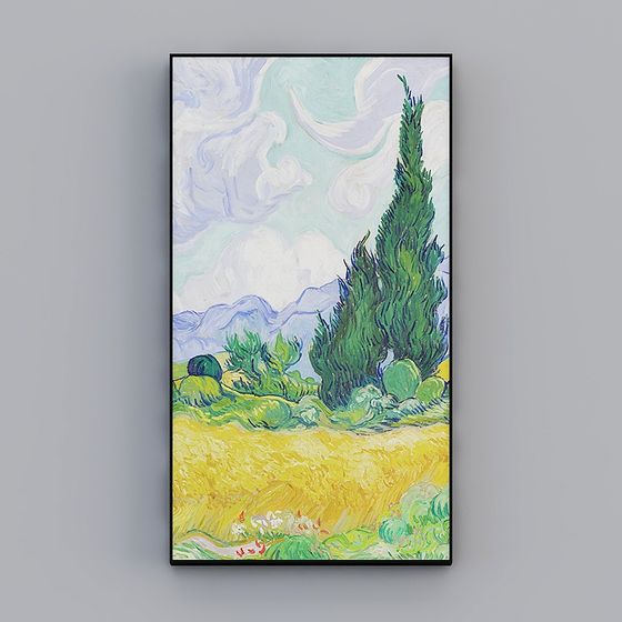 Van Gogh's Garden 3D Model - Low Poly Style