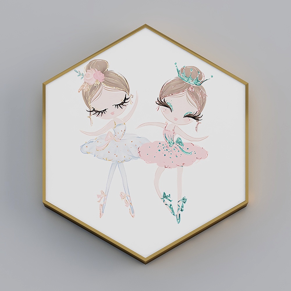 Sea Dragon Red - Nordic ins Wind - Children's Bedroom Decorative Painting - Dream Ballet