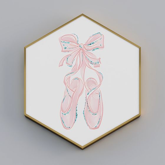 Elegant Ballet Shoes 3D Model