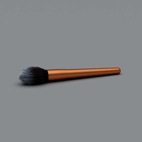 Elegant Low-Poly Makeup Brush 3D model