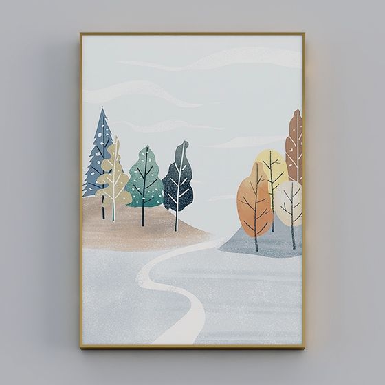 Snowy Forest 3D model